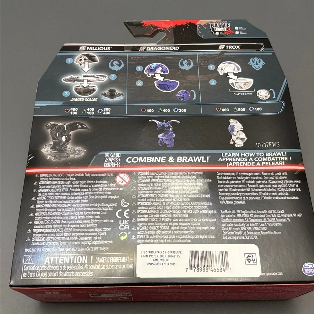 Bakugan Starter Pack: Special Attack Nillious Titanium Dragonoid Titanium Trox